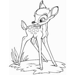 Dessin à colorier: Bambi (Films d'animation) #128667 - Coloriages à Imprimer Gratuits