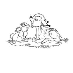 Dessin à colorier: Bambi (Films d'animation) #128675 - Coloriages à Imprimer Gratuits