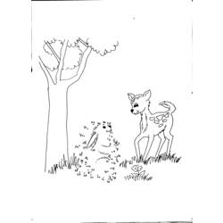 Dessin à colorier: Bambi (Films d'animation) #128679 - Coloriages à Imprimer Gratuits