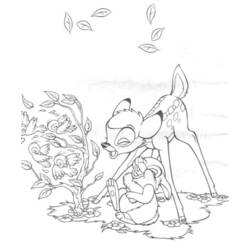 Dessin à colorier: Bambi (Films d'animation) #128681 - Coloriages à Imprimer Gratuits