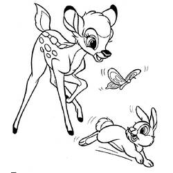 Dessin à colorier: Bambi (Films d'animation) #128687 - Coloriages à Imprimer Gratuits