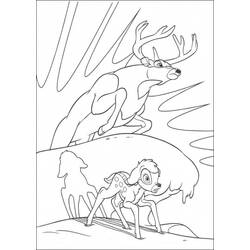Dessin à colorier: Bambi (Films d'animation) #128696 - Coloriages à Imprimer Gratuits