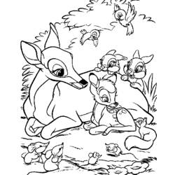 Dessin à colorier: Bambi (Films d'animation) #128711 - Coloriages à Imprimer Gratuits