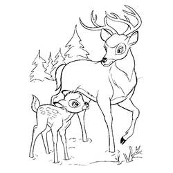 Dessin à colorier: Bambi (Films d'animation) #128725 - Coloriages à Imprimer Gratuits