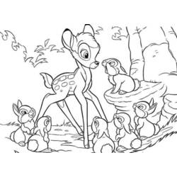 Dessin à colorier: Bambi (Films d'animation) #128735 - Coloriages à Imprimer Gratuits