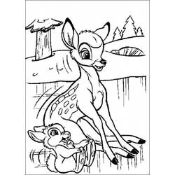 Dessin à colorier: Bambi (Films d'animation) #128739 - Coloriages à Imprimer Gratuits