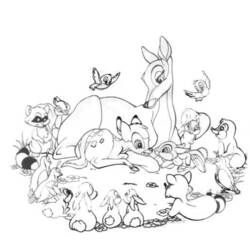 Dessin à colorier: Bambi (Films d'animation) #128761 - Coloriages à Imprimer Gratuits