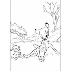 Dessin à colorier: Bambi (Films d'animation) #128764 - Coloriages à Imprimer Gratuits