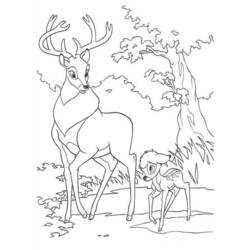 Dessin à colorier: Bambi (Films d'animation) #128767 - Coloriages à Imprimer Gratuits