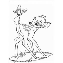 Dessin à colorier: Bambi (Films d'animation) #128778 - Coloriages à Imprimer Gratuits