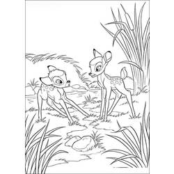 Dessin à colorier: Bambi (Films d'animation) #128781 - Coloriages à Imprimer Gratuits