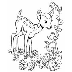 Dessin à colorier: Bambi (Films d'animation) #128789 - Coloriages à Imprimer Gratuits