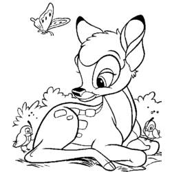 Dessin à colorier: Bambi (Films d'animation) #128804 - Coloriages à Imprimer Gratuits