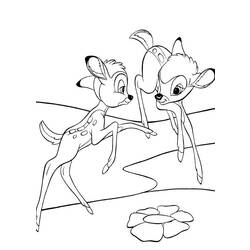 Dessin à colorier: Bambi (Films d'animation) #128806 - Coloriages à Imprimer Gratuits