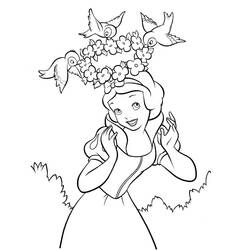 Dessin à colorier: Blanche Neige (Films d'Animation) #178573 - Coloriages à Imprimer Gratuits