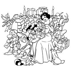 Dessin à colorier: Blanche Neige (Films d'Animation) #178587 - Coloriages à Imprimer Gratuits