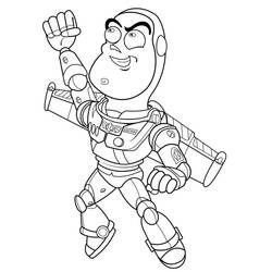 Dessin à colorier: Buzz L Eclair (Films d'Animation) #185060 - Coloriages à Imprimer Gratuits