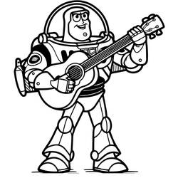 Dessin à colorier: Buzz L Eclair (Films d'Animation) #220278 - Coloriages à Imprimer Gratuits