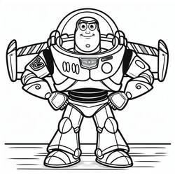 Dessin à colorier: Buzz L Eclair (Films d'Animation) #220279 - Coloriages à Imprimer Gratuits