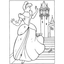 Dessin à colorier: Cendrillon (Films d'animation) #129508 - Coloriages à Imprimer Gratuits