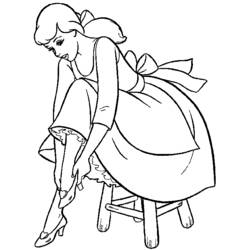 Dessin à colorier: Cendrillon (Films d'animation) #129516 - Coloriages à Imprimer Gratuits