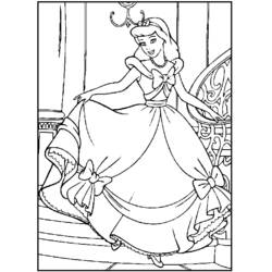 Dessin à colorier: Cendrillon (Films d'animation) #129519 - Coloriages à Imprimer Gratuits