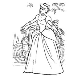 Dessin à colorier: Cendrillon (Films d'animation) #129524 - Coloriages à Imprimer Gratuits