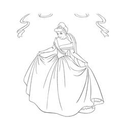 Dessin à colorier: Cendrillon (Films d'animation) #129547 - Coloriages à Imprimer Gratuits