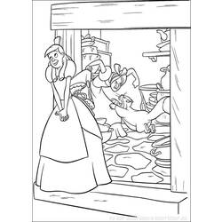 Dessin à colorier: Cendrillon (Films d'animation) #129565 - Coloriages à Imprimer Gratuits