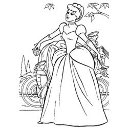 Dessin à colorier: Cendrillon (Films d'animation) #129615 - Coloriages à Imprimer Gratuits