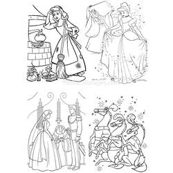 Dessin à colorier: Cendrillon (Films d'animation) #129644 - Coloriages à Imprimer Gratuits