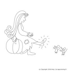 Dessin à colorier: Cendrillon (Films d'animation) #129672 - Coloriages à Imprimer Gratuits