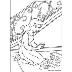 Dessin à colorier: Cendrillon (Films d'animation) #129675 - Coloriages à Imprimer Gratuits