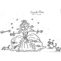 Dessin à colorier: Cendrillon (Films d'animation) #129678 - Coloriages à Imprimer Gratuits