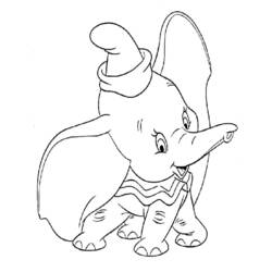 Dessin à colorier: Dumbo (Films d'animation) #170556 - Coloriages à imprimer