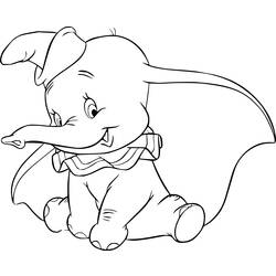 Dessin à colorier: Dumbo (Films d'animation) #170557 - Coloriages à imprimer