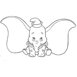 Dessin à colorier: Dumbo (Films d'animation) #170579 - Coloriages à imprimer