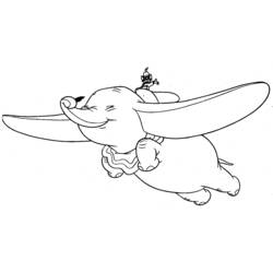 Dessin à colorier: Dumbo (Films d'animation) #170592 - Coloriages à imprimer