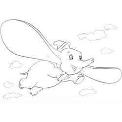 Dessin à colorier: Dumbo (Films d'animation) #170601 - Coloriages à imprimer