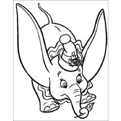 Dessin à colorier: Dumbo (Films d'animation) #170602 - Coloriages à imprimer