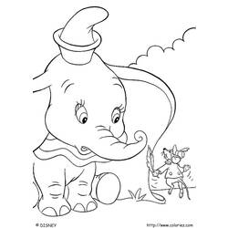 Dessin à colorier: Dumbo (Films d'animation) #170603 - Coloriages à imprimer