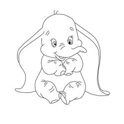 Coloriage Dumbo (Films d'Animation) #187120 à imprimer et colorier