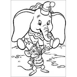 Coloriage Dumbo (Films d'Animation) #187132 à imprimer et colorier