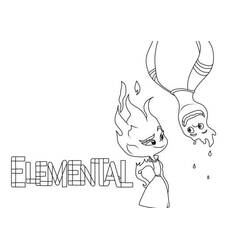 Dessin à colorier: Élémentaire (Films d'Animation) #203856 - Coloriages à Imprimer Gratuits