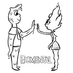 Dessin à colorier: Élémentaire (Films d'Animation) #203865 - Coloriages à Imprimer Gratuits