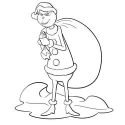 Dessin à colorier: Grinch (Films d'Animation) #188371 - Coloriages à Imprimer Gratuits