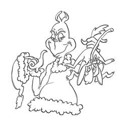 Dessin à colorier: Grinch (Films d'Animation) #188377 - Coloriages à Imprimer Gratuits