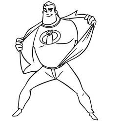 Dessin à colorier: Indestructibles (Films d'Animation) #179695 - Coloriages à Imprimer Gratuits