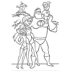 Dessin à colorier: Indestructibles (Films d'Animation) #179705 - Coloriages à Imprimer Gratuits
