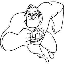 Dessin à colorier: Indestructibles (Films d'Animation) #179724 - Coloriages à Imprimer Gratuits